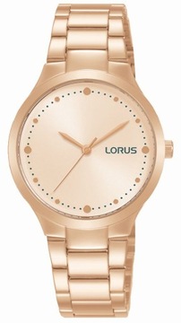 Wskazówkowy zegarek damski na bransolecie Lorus RG270UX9 Rose Gold + GRAWER