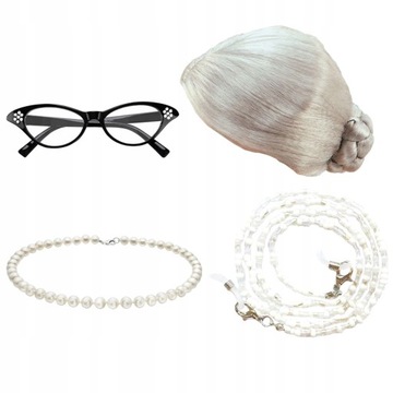 Old Lady Costume Set Babcia dla kobiet