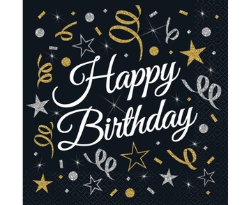 SERWETKI PAPIEROWE HAPPY BIRTHDAY 33X33 20SZT