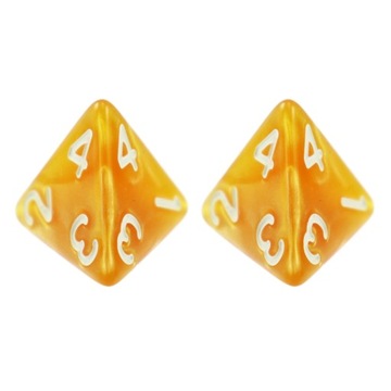 ZESTAW 2X KOŚĆ CZTEROŚCIENNA K4 RPG KREMÓWKOWA