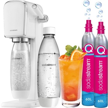 SATURATOR SYFON DO WODY GAZOWANEJ SODASTREAM ART | BUTELKA 1L +2x NABÓJ CO2