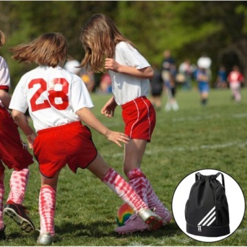 ФУТБОЛЬНАЯ СУМКА НА ШНУРЕ, БАСКЕТБОЛЬНЫЙ РЮКЗАК, ЧЕРНАЯ