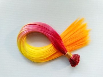 ПРЯДКИ ДЛЯ ВОЛОС ЦВЕТ ОМБРЕ, КОЛЬЦА, 10 ШТ.