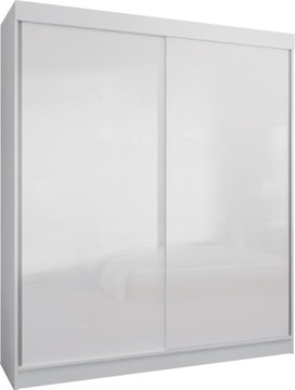 Szafa przesuwna 100 x 205 BIAŁA LACOBEL BIAŁY