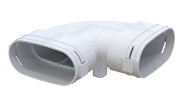 Kolano poziome 90° Rekuperacja - System Owalny FLAT 52x117mm