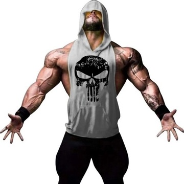 Mężczyźni kulturystyka bawełniane czaszki Tank Top siłownie Fitness kamizel