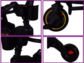 Складной трехколесный велосипед с направляющей