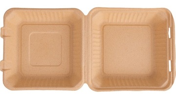 КОРОБКА ДЛЯ УЖИНА ДЛЯ БУРГЕРОВ САХАРНОГО Тростника 24x23x8,5 50 шт.