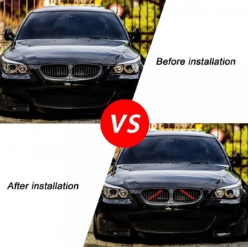 V-brace grill BMW 5 6 7 poprzeczki nakładki 285mm