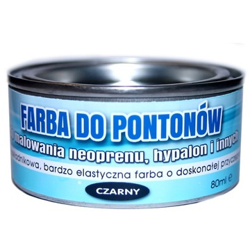 FARBA DO PONTONU GUMY NEOPRENU HYPALON CZARNA 80ML