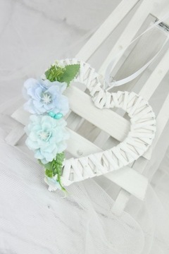 Плетеный головной убор в форме сердца, украшение для дома, СИНИЙ