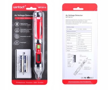 ТЕСТЕР ПЕРЕМЕННОГО НАПРЯЖЕНИЯ 12–1000 В БЕСКОНТАКТНЫЙ ТЕСТЕР