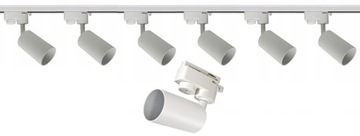 6x SPOT REFLEKTOR GU10 SZYNOPRZEWÓD 2m na szynę 1f