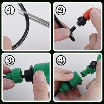 Капельный полив на расстоянии 20 м с автоматической системой и регулируемыми форсунками