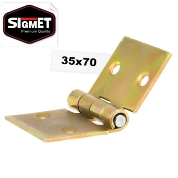 Zawias skrzyniowy budowlany 35x70 mm meblowy