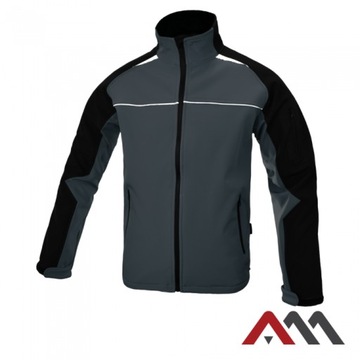 SOFTSHELL KURTKA OCIEPLANA ROBOCZA MĘSKA WODOODPORNA Z ODBLASKAMI r. XXXL