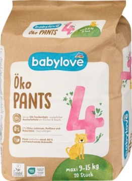 Babylove Трусики-підгузки Еко Розм. 4 Maxi 9-15 кг 20 шт. Захист 12h