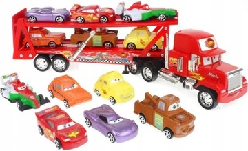 AUTO SAMOCHÓD CARS ZABAWKA NORIMPEX LAWETA Z 6 AUTKAMI 50 CM