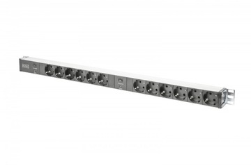 Listwa zasilająca PDU 19'' RACK, 12x gniazdo,,,,
