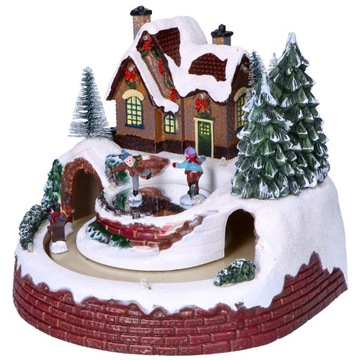 Рождественская деревня светодиодные движущиеся елочные сани