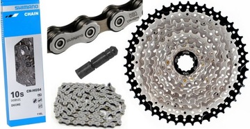 ZESTAW KASETA 10RZ 11-46T +ŁAŃCUCH SHIMANO DEORE