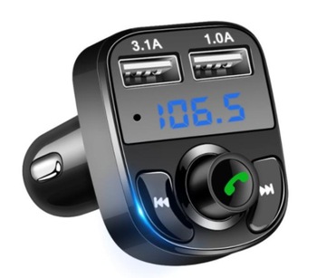 TRANSMITER SAMOCHODOWY DUAL ŁADOWANIE ROZMOWY MP3 TRANSMITER LED 2 X USB