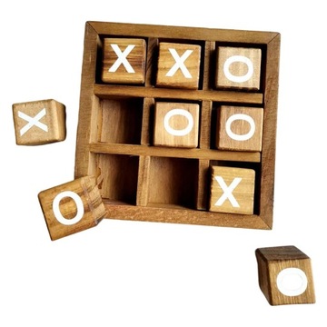 Wooden Tic TAC Toe Game Table Games Travel for Adults Family Party Favor