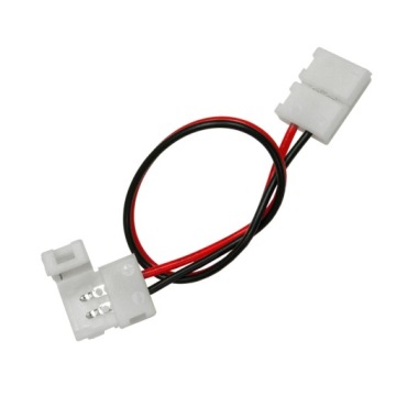 ZŁĄCZKA DO TAŚMY LED MONO 8mm KABEL i ZATRZASK DWUSTRONNA