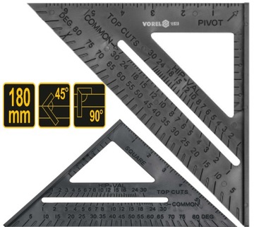 УГОЛ СТОЛЯРНЫЙ 180 ММ ДЛЯ СТРОИЛ 18530 VOREL
