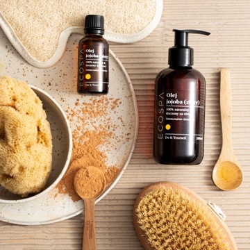 NATURALNY OLEJ JOJOBA ZIMNOTŁOCZONY DO MASAŻU CIAŁA REGENERACJ 200ML ECOSPA