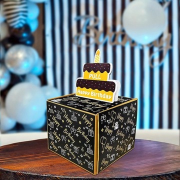 Вытащить подарочную коробку День рождения Копилка DIY Kit Копилка для наличных денег