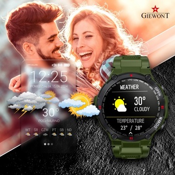 МУЖСКИЕ СМАРТ-ЧАСЫ GIEWONT Focus SmartCall GW430-3 - Лес