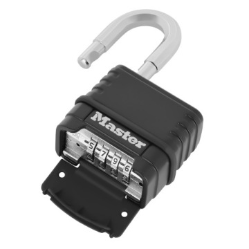 Замок навесной 4-значный, в резиновом корпусе Masterlock M178EURD BOR/OCT 50 мм