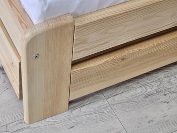 Łóżko drewniane pojedyncze MAXI-DREW sosnowe EURO 80x200 + STELAŻ GRATIS