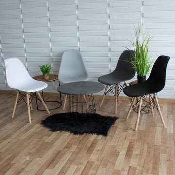 СКАНДИНАВСКИЙ стул DSW WHITE SALON бук 212 AB
