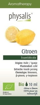 OLEJEK ETERYCZNY CYTRYNA ZWYCZAJNA CITROEN BIO 10ml PHYSALIS