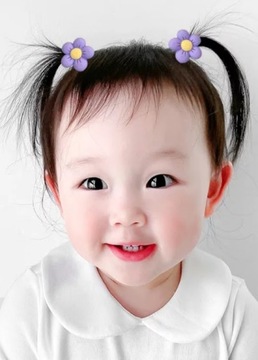 Детские резинки для волос, 10 штук, набор резинок РАДУГА, ЦВЕТЫ