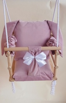 КАЧЕЛИ 3-в-1 ДЕТСКИЕ, зайка, РОЗОВЫЕ