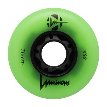 KOŁA ŚWIECĄCE DO ROLEK LUMINOUS GREEN GLOW 76MM FLUORESCENCYJNE