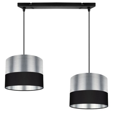 LAMPA WISZĄCA SUFITOWA ABAŻUR CHROM LED