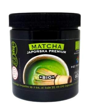 Herbata Zielona Matcha Bezglutenowa Bio 60 G - Pięć Przemian