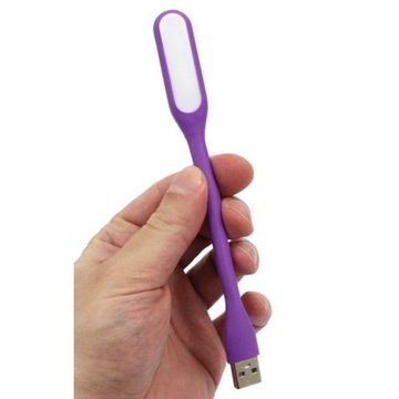 SLIM РЕЗИНОВАЯ ЛАМПА ДЛЯ НОУТБУКА ДЛЯ USB, фиолетовая