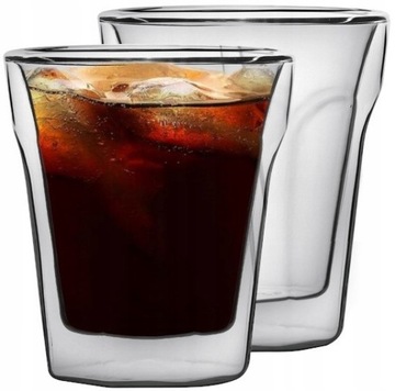 Zestaw 2 szklanek termicznych latte drinków 280ml