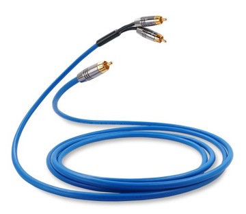 Melodika SBSWY30 - 3m - 1xRCA-2xRCA - Sky Blue - Kabel do subwoofera
