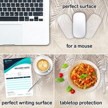 mata ochronna na biurko do biura domu liście palmy