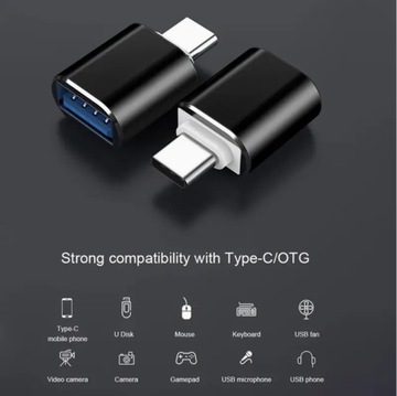 Адаптер OTG USB C — USB Thunderbolt 3 — USB 3.0 (5 шт.), черный