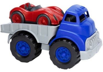 Ciężarówka z naczepą i samochodem Green Toys
