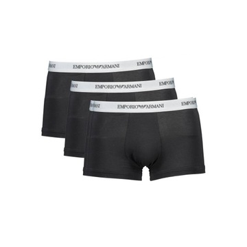 Emporio Armani czarne bokserki majtki męskie 3-pack 111357-CC717-00120 M