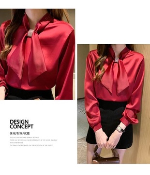 Long Sleeve Office White Blouse Shirt Blouse Women