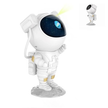 Astronauta Projektor LED Galaxy Starry Sky Night Light, z timerem i pilotem